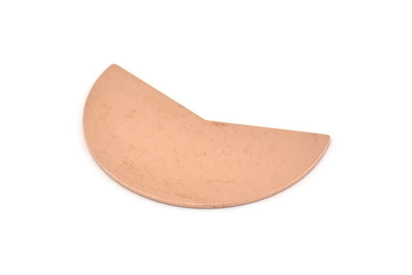 Copper Moon Blank, 4 Copper Raw Moon Stamping Blanks (38x18x0.80mm) M241