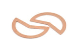 Copper Moon Blank, 10 Copper Raw Moon Stamping Blanks (38x18x0.80mm) M245
