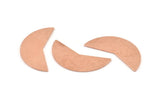 Copper Moon Blank, 10 Copper Raw Moon Stamping Blanks (31x11x0.80mm) M250