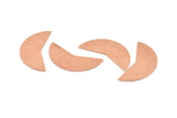 Copper Moon Blank, 10 Copper Raw Moon Stamping Blanks (31x11x0.80mm) M250