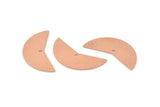 Bakır Ay Tılsımı, 1 Delikli 10 Bakır Ham Ay Tılsımı, Boşluklar (31x11x0,80 mm) M251
