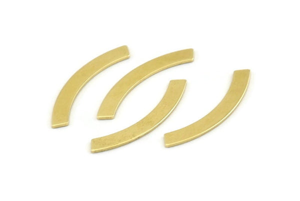 Brass Blank, 24 Raw Brass Stamping Blanks (29x3.5x0.80mm) M258