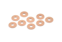 Copper Circle Connector, 50 Raw Copper Circle Rings, Findings (10x0.80mm) M006