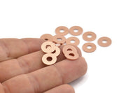 Copper Circle Connector, 50 Raw Copper Circle Rings, Findings (10x0.80mm) M006