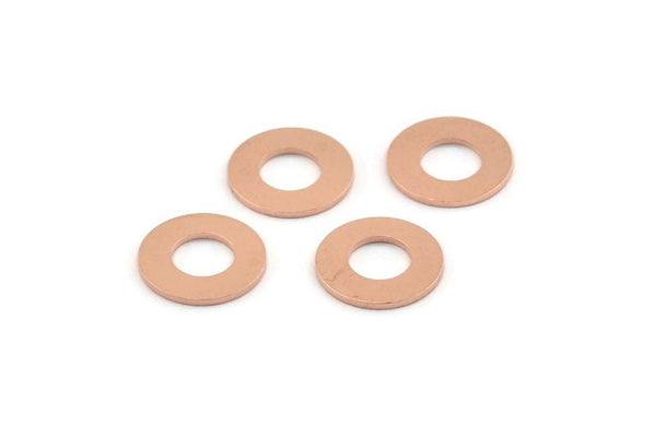 Copper Circle Connector, 50 Raw Copper Circle Rings, Findings (12x0.80mm) M007