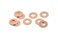 Copper Circle Connector, 50 Raw Copper Circle Rings, Findings (12x0.80mm) M007