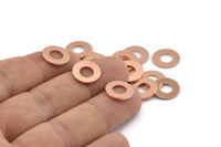 Copper Circle Connector, 50 Raw Copper Circle Rings, Findings (12x0.80mm) M007