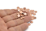 Copper Round Tag, 100 Raw Copper Round Stamping Blanks, Findings (6x0.80mm) M001