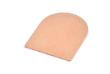 D Shaped Blank, 4 Raw Copper D Shaped Stamping Blanks, Findings (35x28x0.80mm) M023