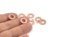 Bakır Çember Tılsımı, 1 Döngülü 50 Ham Bakır Çember Tılsımı, Bulgular (15x12x0,80 mm) M012