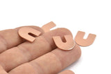 U Shaped Blank, 12 Raw Copper U Shaped Stamping Blanks, Findings (15x0.80mm) M017