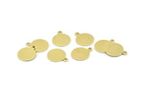 Brass Cabochon Tag, 24 Raw Brass Cabochon Tags With 1 Loop (15x12x0.80mm) M036