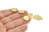 Brass Cabochon Tag, 24 Raw Brass Cabochon Tags With 1 Loop (15x12x0.80mm) M036