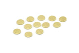 Brass Round Tag, 100 Raw Brass Round Stamping Blanks, Findings (7x0.80mm) M01647