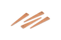 Copper Triangle Charm, 50 Raw Copper Triangle Charms With 1 Hole, Blanks (26x4.5x0.80mm) M261