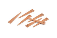 Copper Triangle Charm, 50 Raw Copper Triangle Charms With 1 Hole, Blanks (26x4.5x0.80mm) M261
