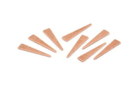 Copper Triangle Blank, 50 Raw Copper Triangle Blanks (20x4.5x0.80mm) M262