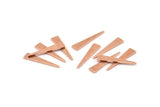 Copper Triangle Blank, 50 Raw Copper Triangle Blanks (20x4.5x0.80mm) M262