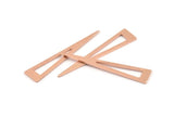 Copper Triangle Blank, 24 Raw Copper Triangle Blanks (40x8x0.80mm) M268