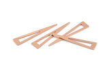 Copper Triangle Blank, 24 Raw Copper Triangle Blanks (40x8x0.80mm) M268