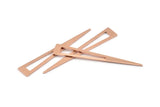 Copper Triangle Blank, 24 Raw Copper Triangle Blanks (50x8x0.80mm) M270