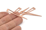 Copper Triangle Blank, 24 Raw Copper Triangle Blanks (50x8x0.80mm) M270