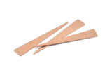 Copper Triangle Blank, 12 Raw Copper Triangle Blanks (50x8x0.80mm) M271