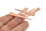Copper Triangle Blank, 12 Raw Copper Triangle Blanks (50x8x0.80mm) M271