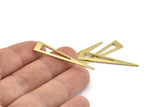 Brass Triangle Blank, 24 Hammered Raw Brass Triangle Blanks (40x8x0.80mm) M278