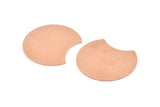 Copper Moon Blank, 4 Raw Copper Moon Stamping Blanks (35x28x0.80mm) M032