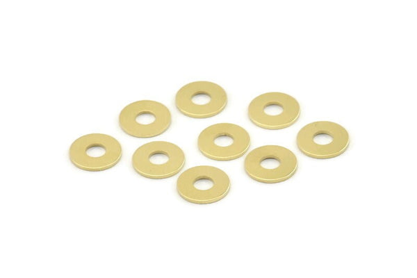 Brass Circle Connector, 50 Raw Brass Circle Rings, Findings (10x0.80mm) M034