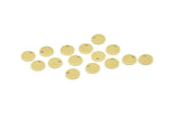 Brass Cabochon Tag, 50 Raw Brass Cabochon Tags With 1 Hole, Stamping Tags (8x0.80mm) M045