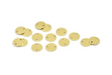 Brass Cabochon Tag, 50 Raw Brass Cabochon Tags With 2 Holes, Stamping Tags (10x0.80mm) M048