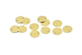 Brass Cabochon Tag, 24 Raw Brass Cabochon Tags With 2 Holes, Stamping Tags (12x0.80mm) M046