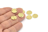 Brass Cabochon Tag, 24 Raw Brass Cabochon Tags With 2 Holes, Stamping Tags (12x0.80mm) M046
