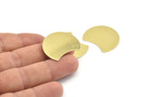 Brass Moon Blank, 6 Raw Brass Moon Stamping Blanks (28x21x0.80mm) M049