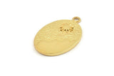 Gold Sun Charm, 2 Gold Plated Brass Sun And Cloud Charms With 1 Loop, Earrings, Pendants (27x18x1.5mm) N1111