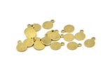 Brass Cabochon Tag, 50 Raw Brass Cabochon Tags With 1 Loop (11x8x0.80mm) M060