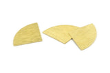 Brass Triangle Blank, 6 Textured Raw Brass Fan Stamping Blanks, Findings (40x27x0.80mm) M296