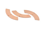 Copper Blank, 6 Raw Copper Stamping Blanks With 2 Holes, Charms, Connectors, Pendants (50x10x0.80mm) M281