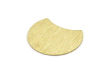 Brass Moon Blank, 6 Textured Raw Brass Moon Stamping Blanks (28x21x0.80mm) M062