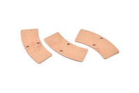Copper Blank, 10 Raw Copper Stamping Blanks With 2 Holes, Charms, Connectors, Pendants (28x10x0.80mm) M283