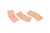 Copper Blank, 10 Raw Copper Stamping Blanks With 2 Holes, Charms, Connectors, Pendants (28x10x0.80mm) M283