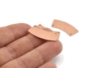 Copper Blank, 10 Raw Copper Stamping Blanks With 2 Holes, Charms, Connectors, Pendants (28x10x0.80mm) M284