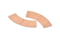 Copper Blank, 8 Raw Copper Stamping Blanks With 2 Holes, Charms, Connectors, Pendants (37x10x0.80mm) M287