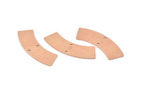 Copper Blank, 8 Raw Copper Stamping Blanks With 2 Holes, Charms, Connectors, Pendants (37x10x0.80mm) M287