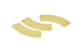 Brass Rectangle Blank, 10 Raw Brass Rectangle Stamping Blanks (37x10x0.80mm) M075