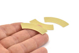 Brass Rectangle Blank, 10 Raw Brass Rectangle Stamping Blanks (37x10x0.80mm) M075