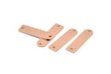 Raw Copper Charm, 24 Raw Copper Geometric Connectors With 2 Holes, Charms, Findings (23x6x0.80mm) M091