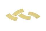 Brass Rectangle Blank, 12 Raw Brass Rectangle Connectors With 2 Holes, Stamping Blanks (28x10x0.80mm) M083